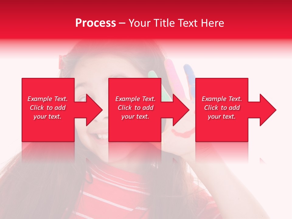 Palm Painted Child Girl PowerPoint Template