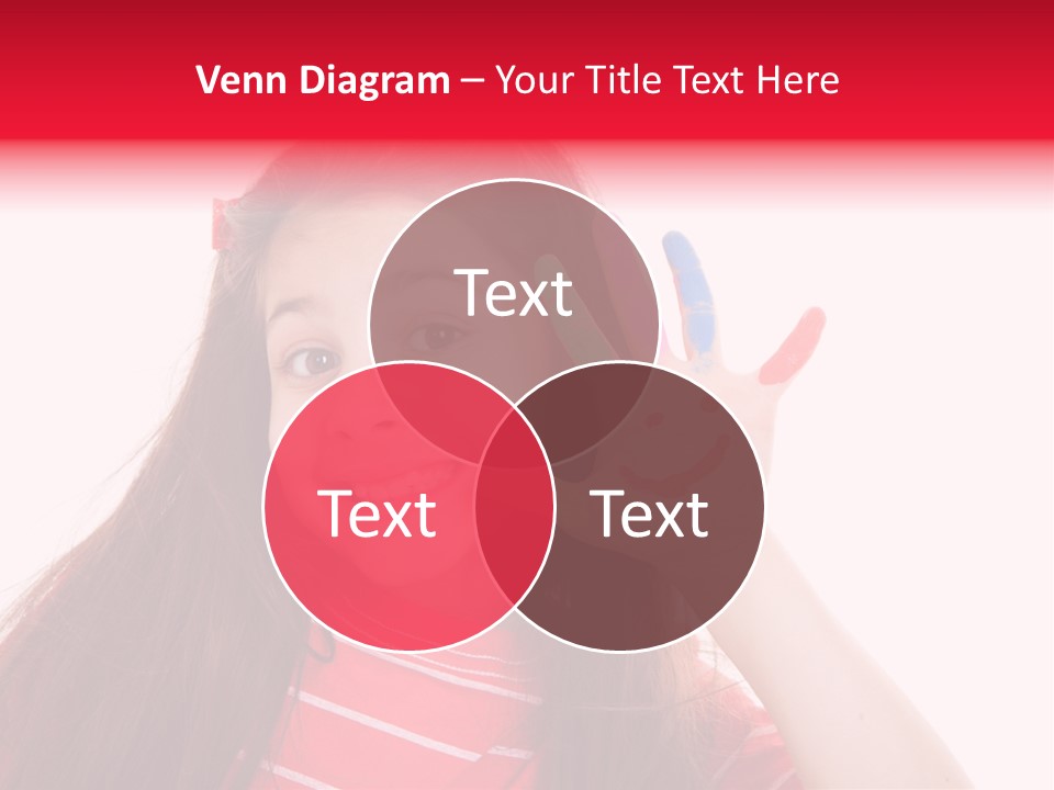 Palm Painted Child Girl PowerPoint Template