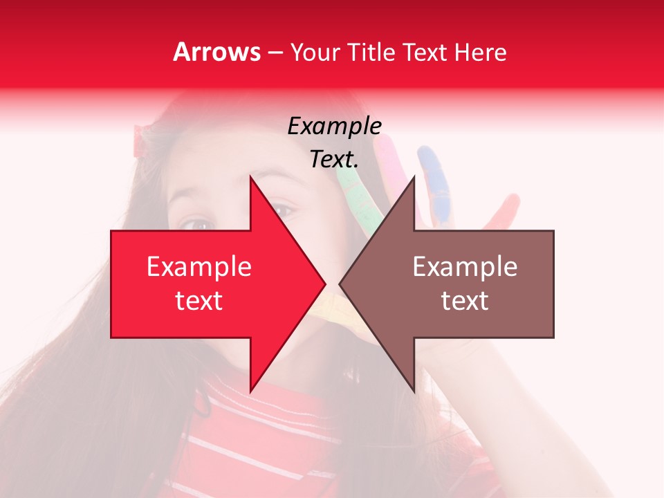 Palm Painted Child Girl PowerPoint Template