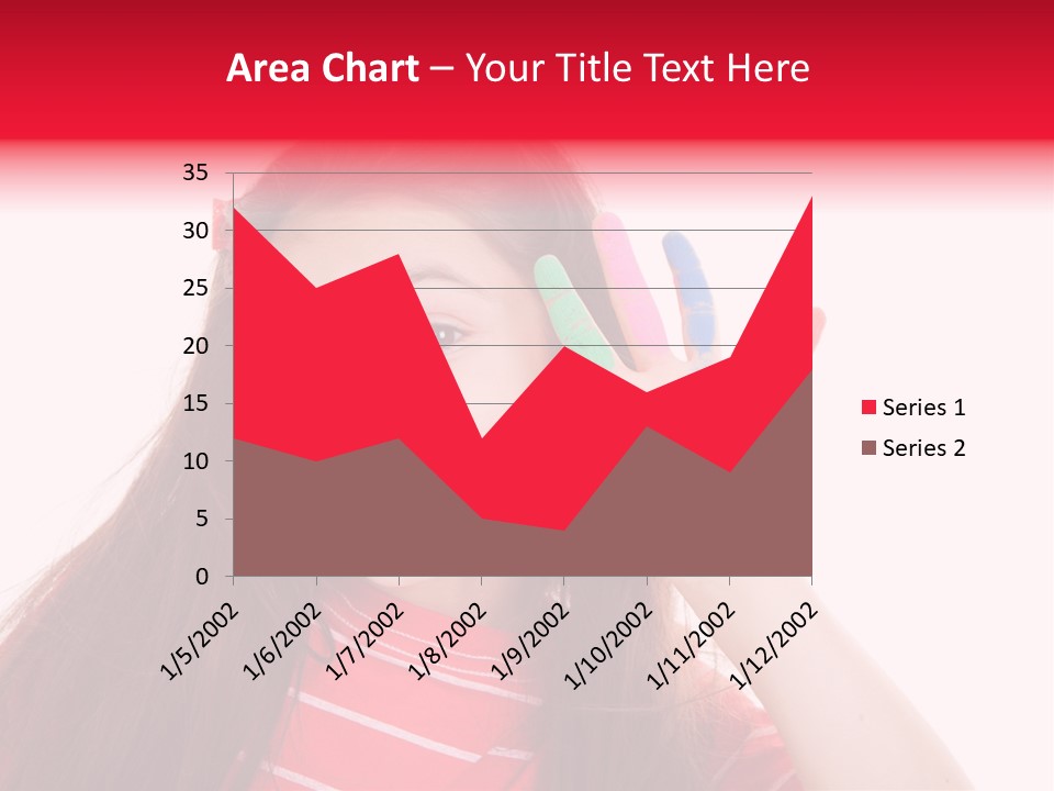 Palm Painted Child Girl PowerPoint Template