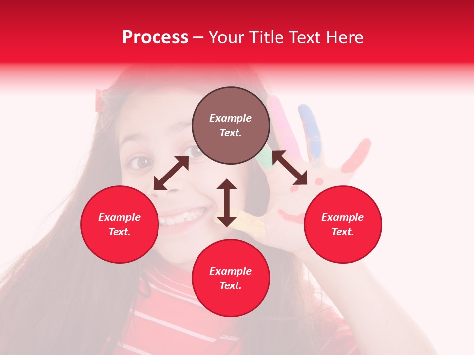 Palm Painted Child Girl PowerPoint Template