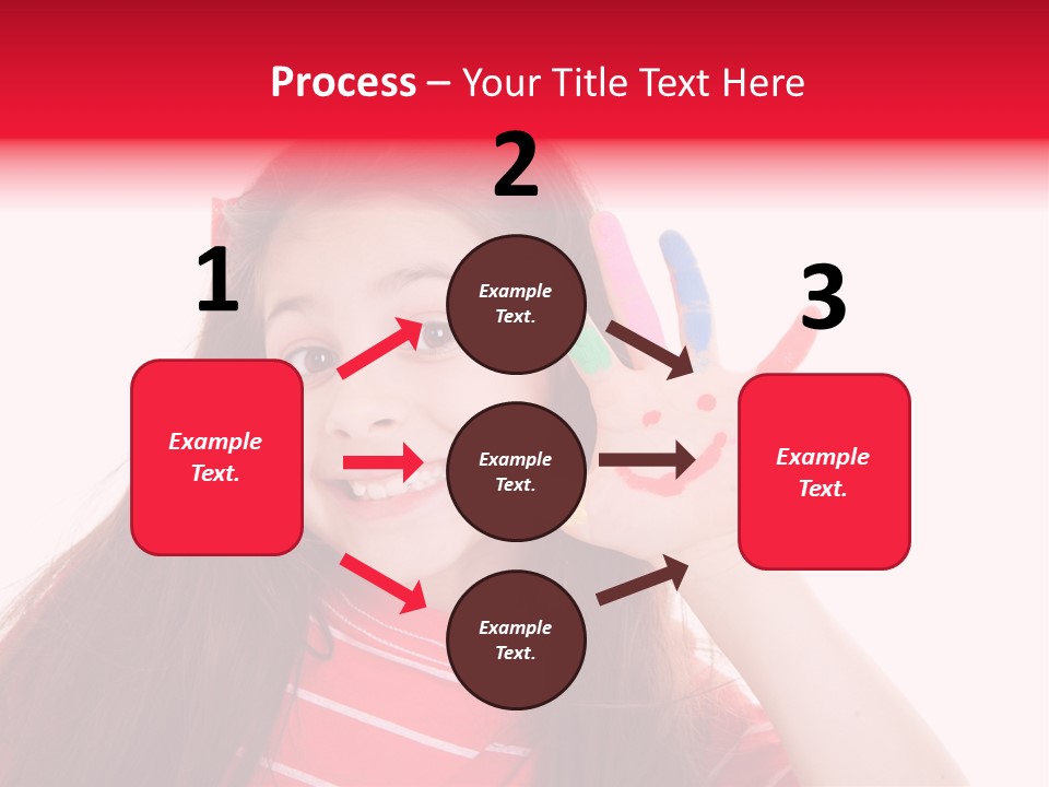 Palm Painted Child Girl PowerPoint Template