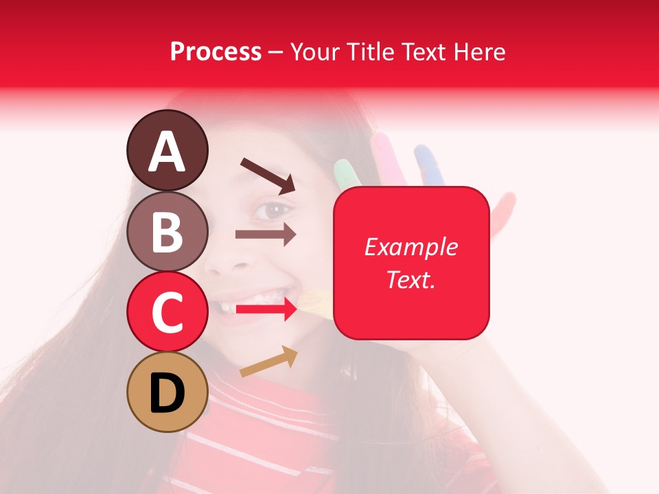 Palm Painted Child Girl PowerPoint Template