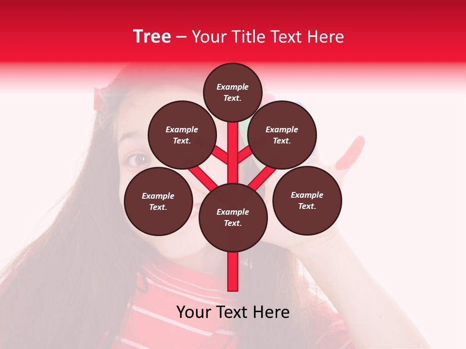 Palm Painted Child Girl PowerPoint Template