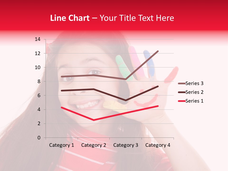 Palm Painted Child Girl PowerPoint Template