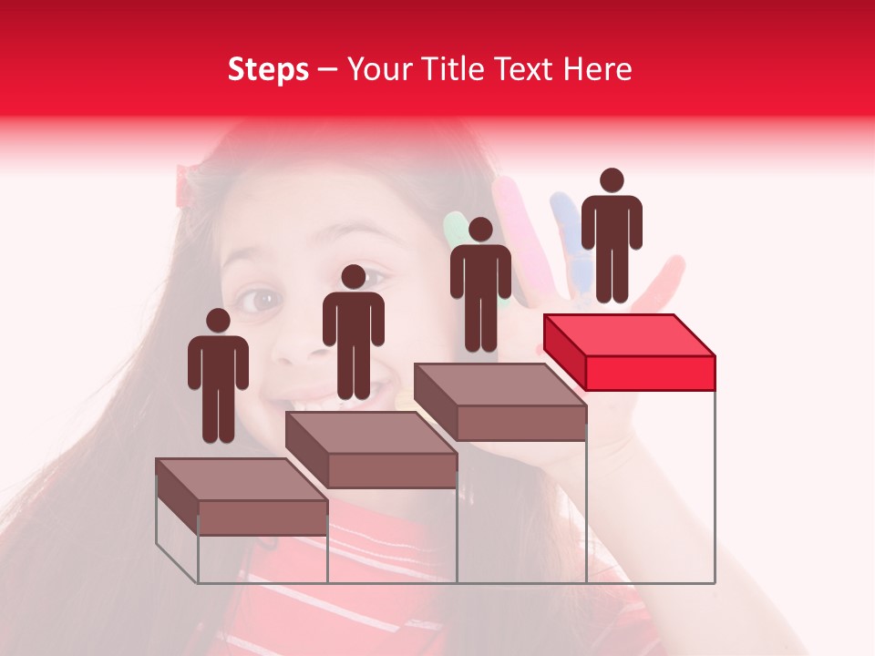 Palm Painted Child Girl PowerPoint Template