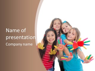 Artistic Entertainment Smiling PowerPoint Template