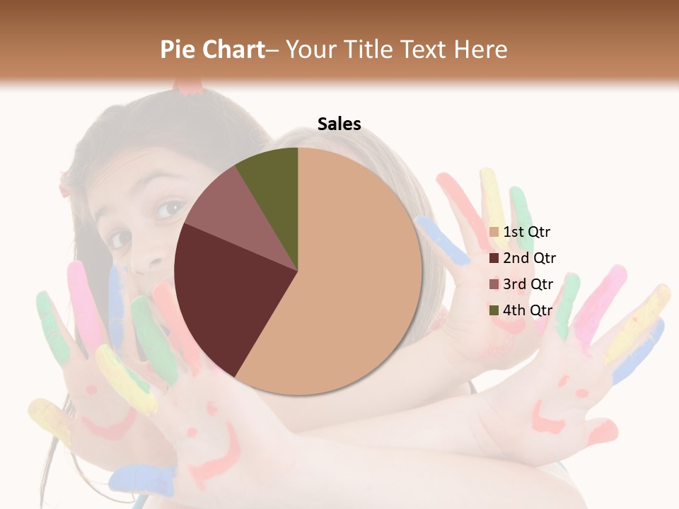 Cute Fingerpaint Female PowerPoint Template