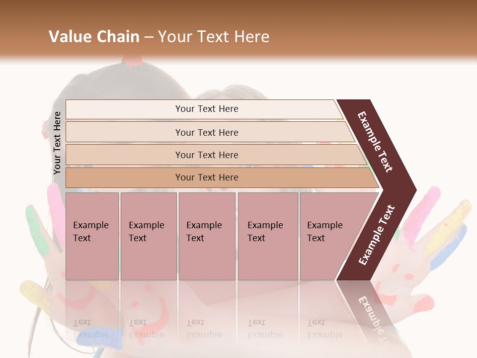 Cute Fingerpaint Female PowerPoint Template