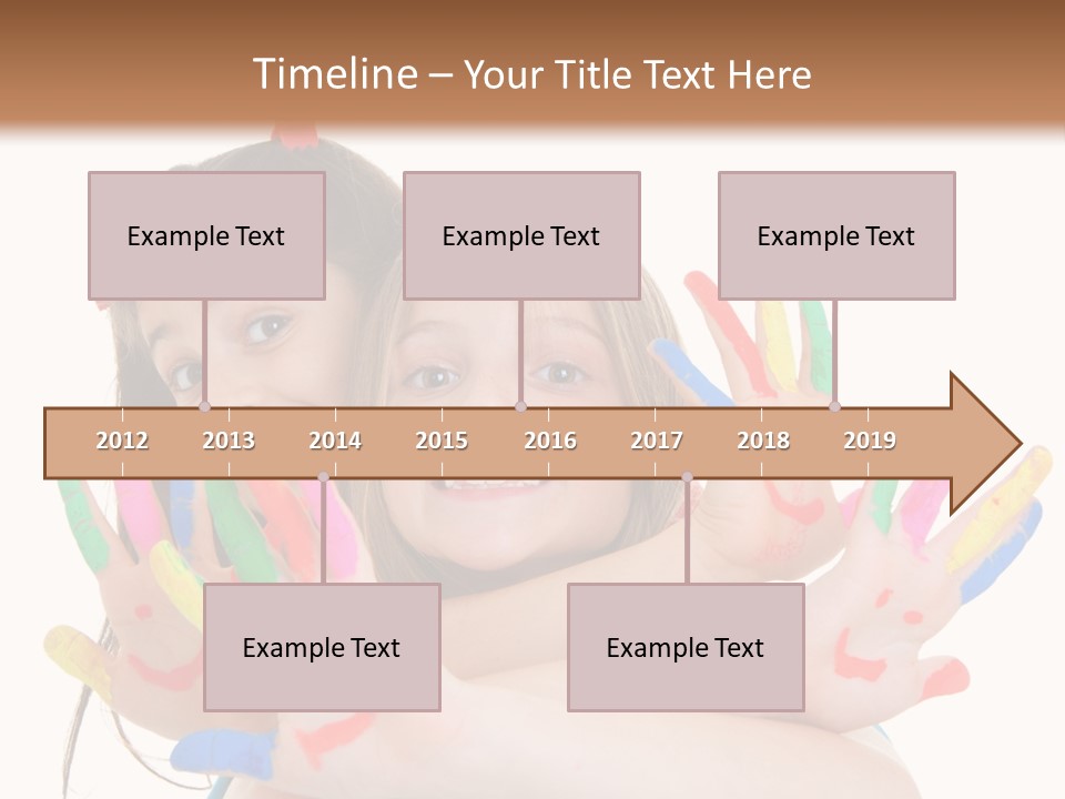 Cute Fingerpaint Female PowerPoint Template