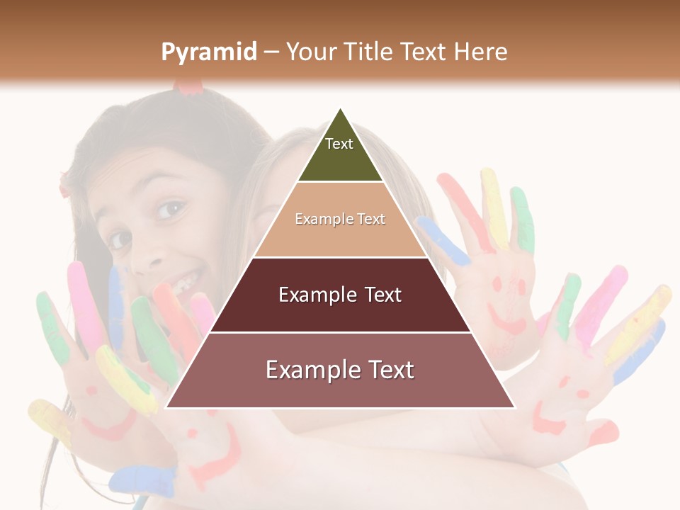 Cute Fingerpaint Female PowerPoint Template