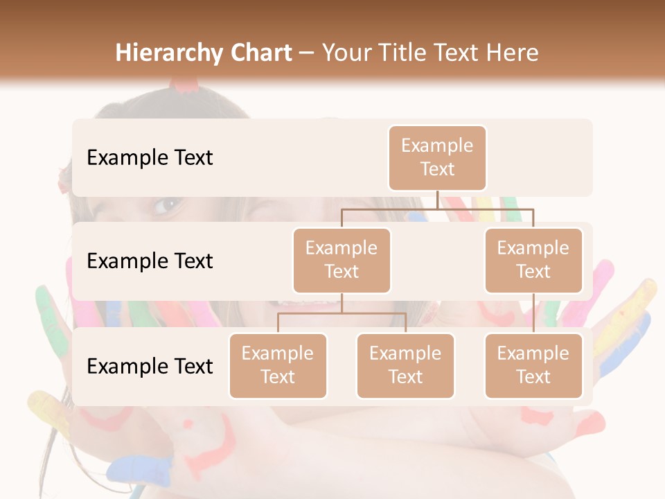 Cute Fingerpaint Female PowerPoint Template