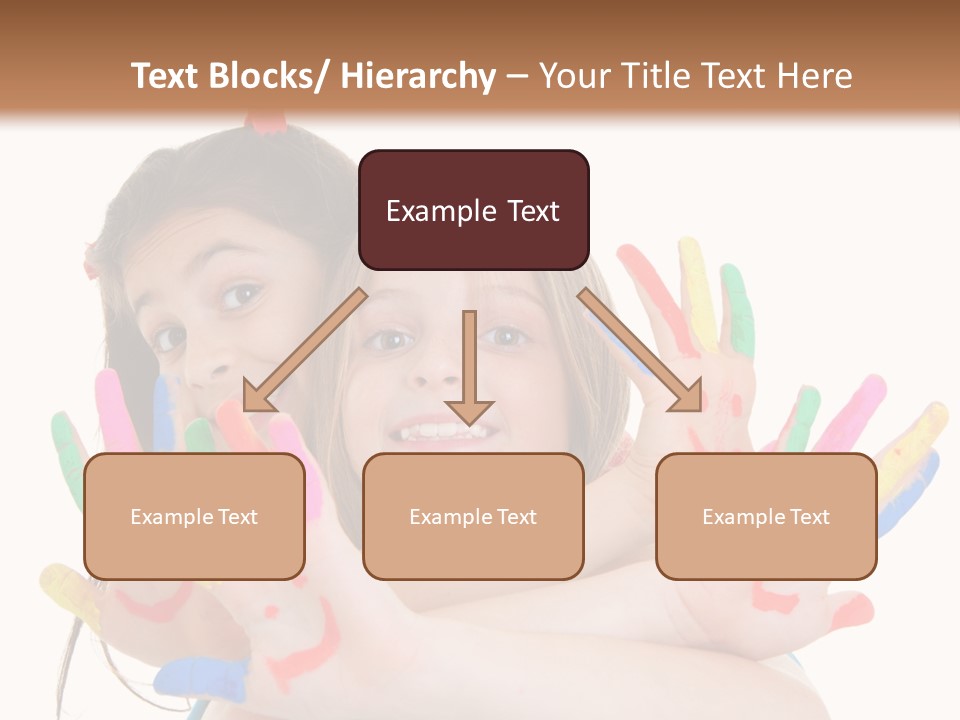 Cute Fingerpaint Female PowerPoint Template