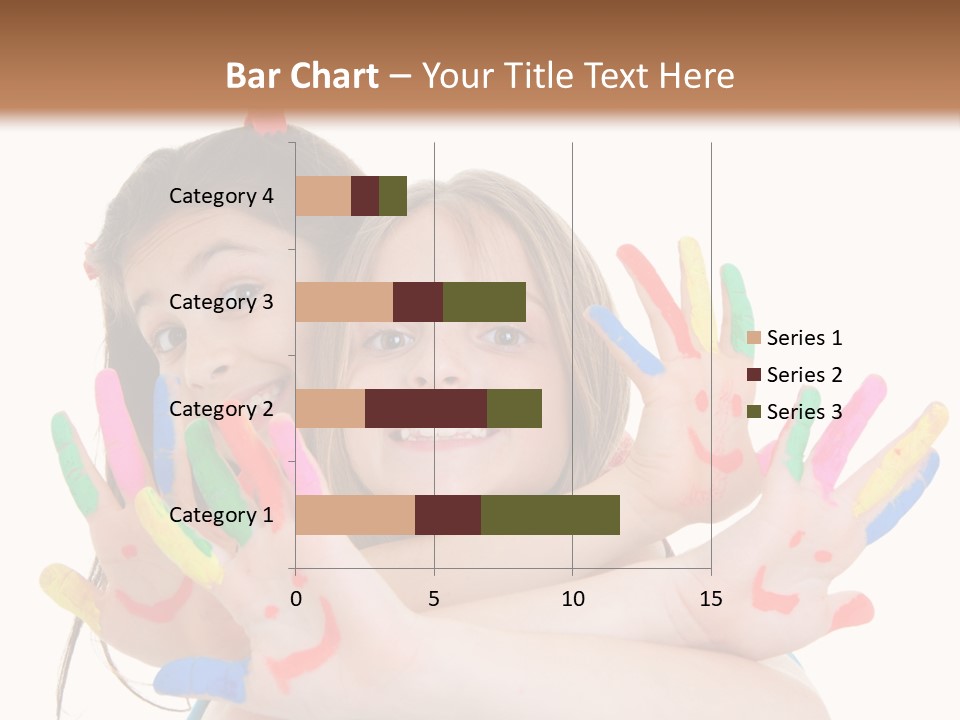 Cute Fingerpaint Female PowerPoint Template