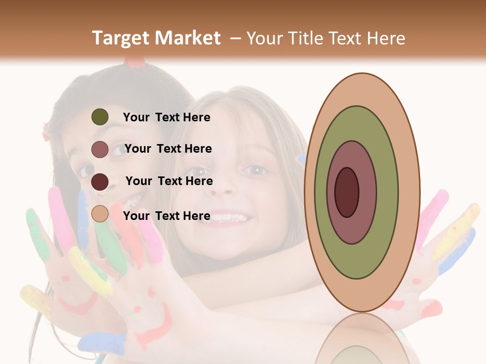 Cute Fingerpaint Female PowerPoint Template