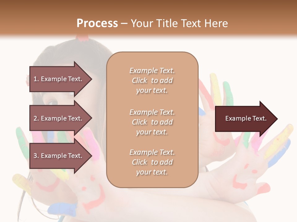 Cute Fingerpaint Female PowerPoint Template