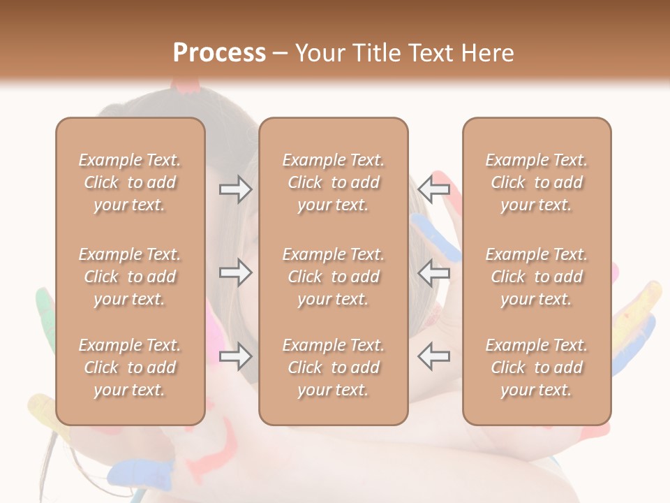 Cute Fingerpaint Female PowerPoint Template