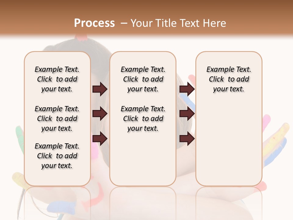 Cute Fingerpaint Female PowerPoint Template