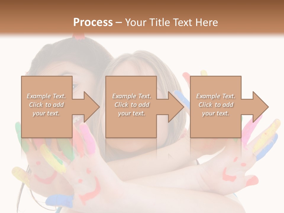 Cute Fingerpaint Female PowerPoint Template