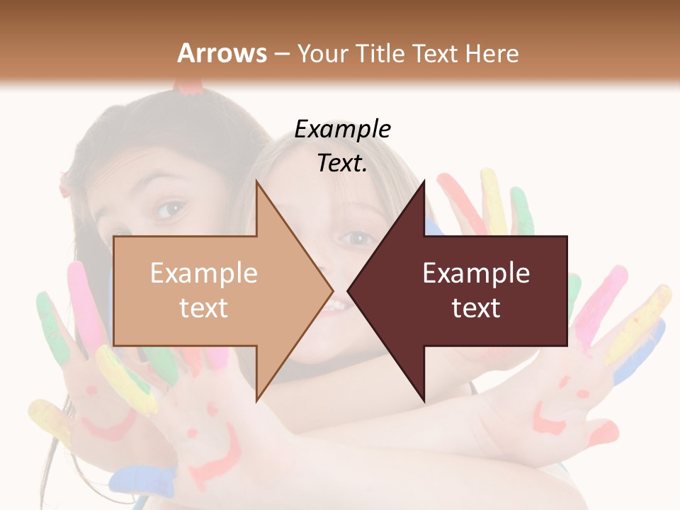 Cute Fingerpaint Female PowerPoint Template