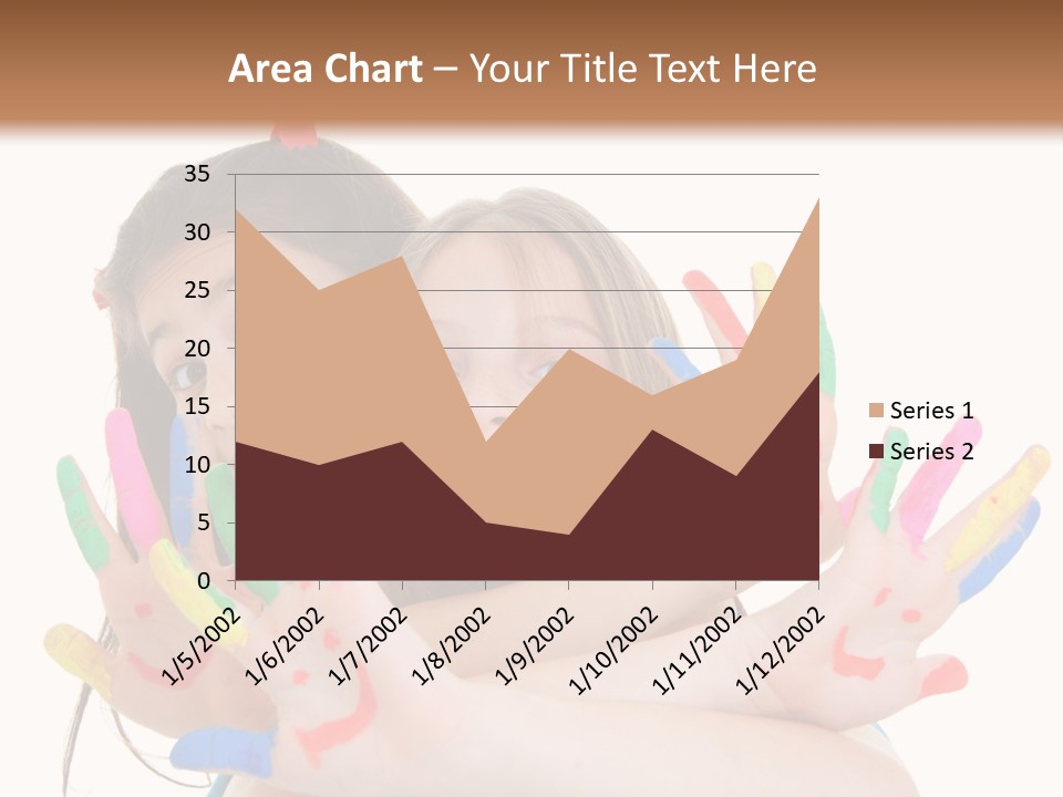 Cute Fingerpaint Female PowerPoint Template