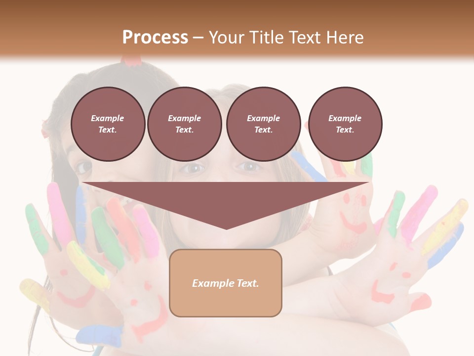 Cute Fingerpaint Female PowerPoint Template