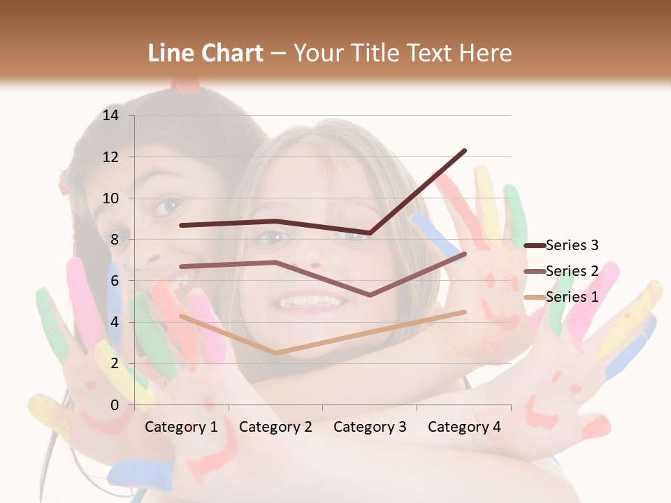 Cute Fingerpaint Female PowerPoint Template
