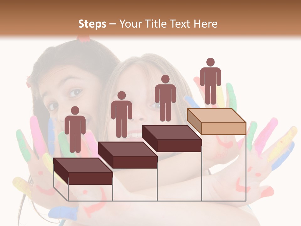 Cute Fingerpaint Female PowerPoint Template