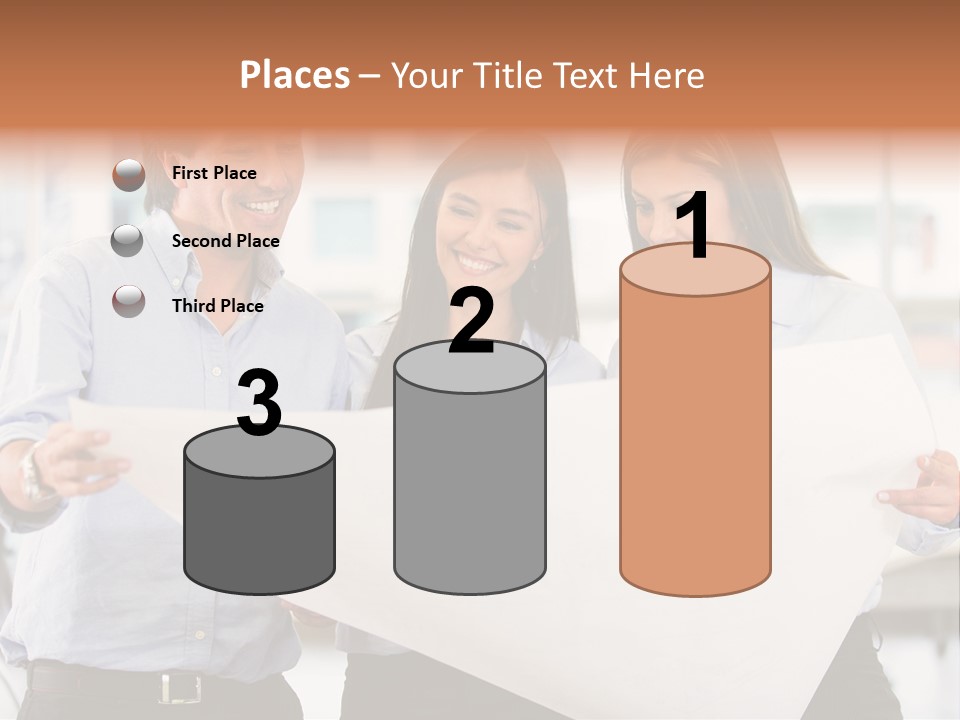 Colleagues Smiling Business PowerPoint Template