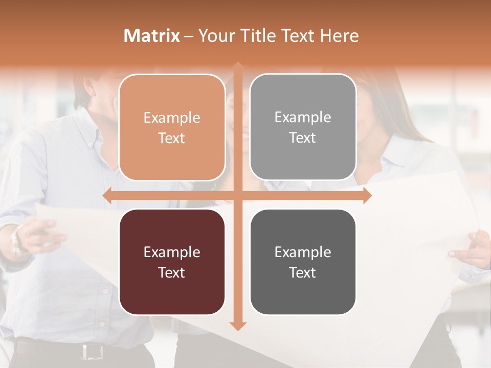 Colleagues Smiling Business PowerPoint Template