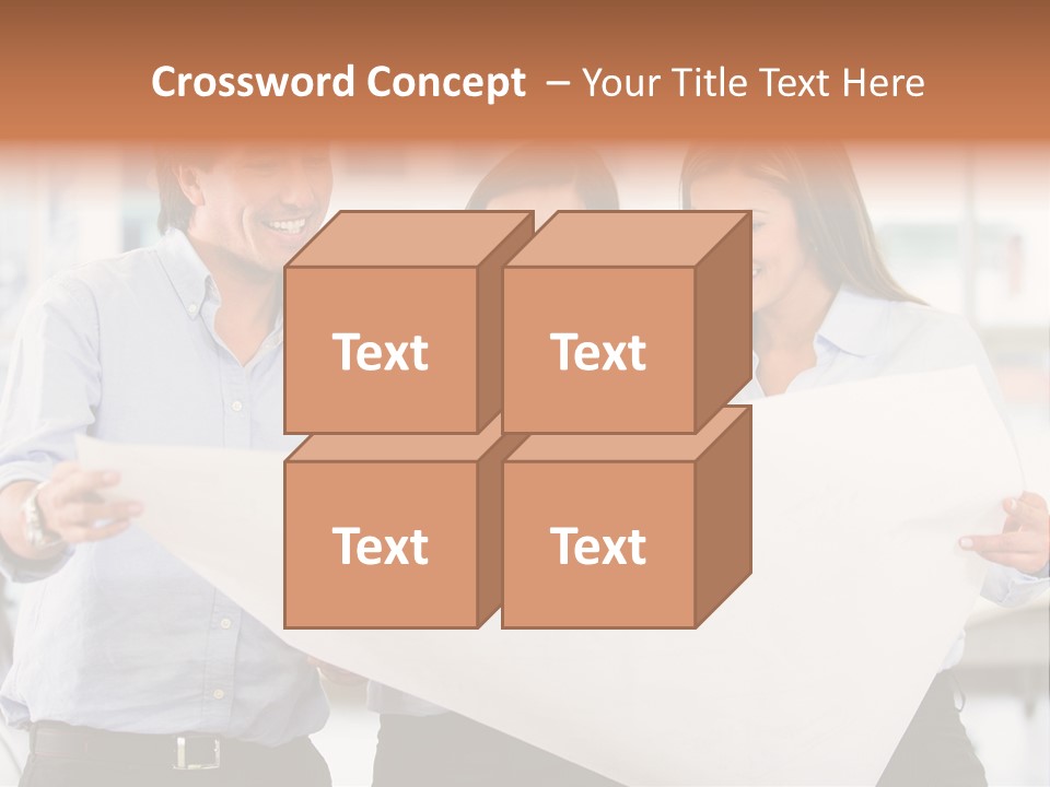 Colleagues Smiling Business PowerPoint Template
