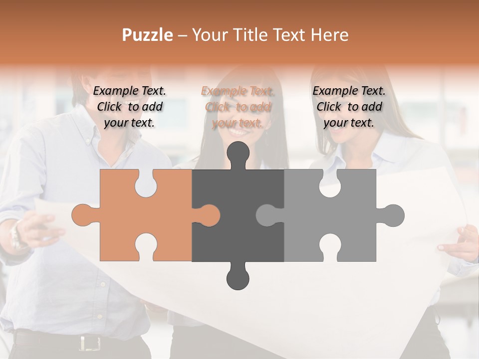 Colleagues Smiling Business PowerPoint Template