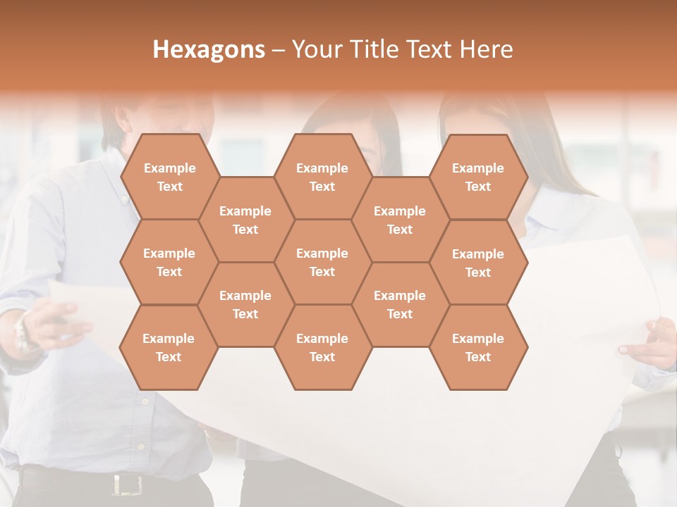 Colleagues Smiling Business PowerPoint Template