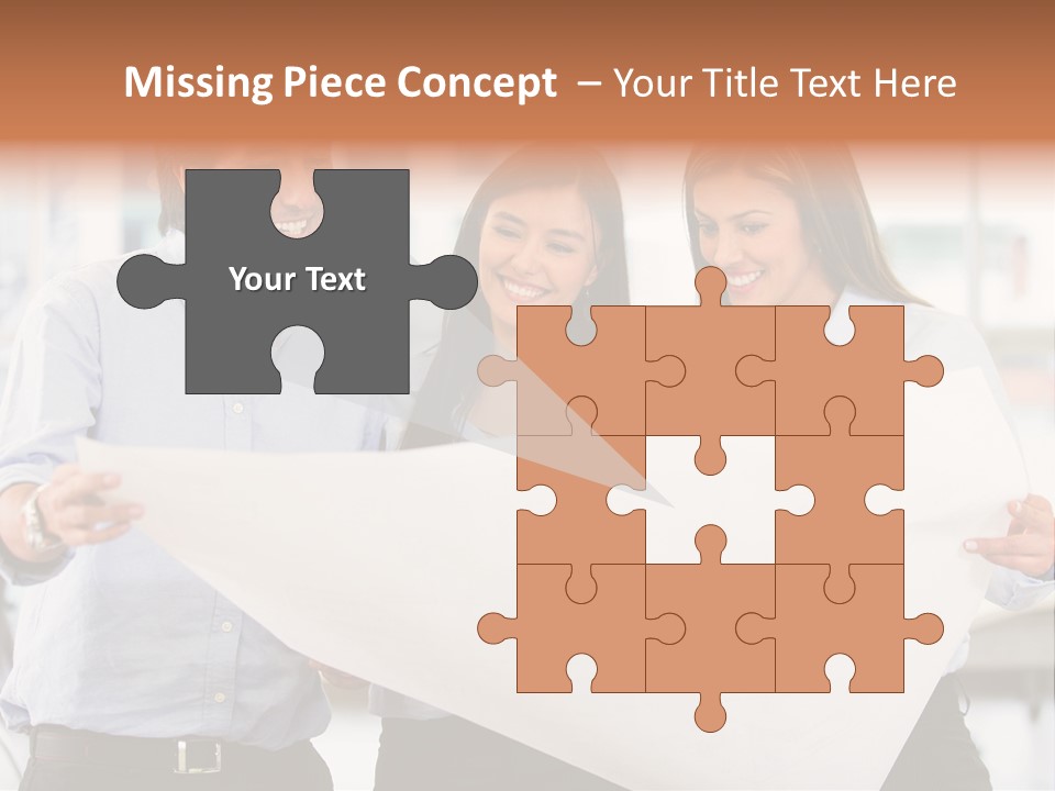 Colleagues Smiling Business PowerPoint Template