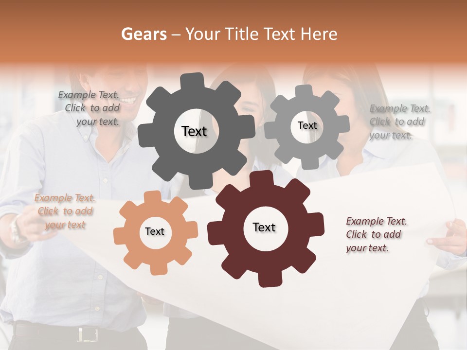 Colleagues Smiling Business PowerPoint Template