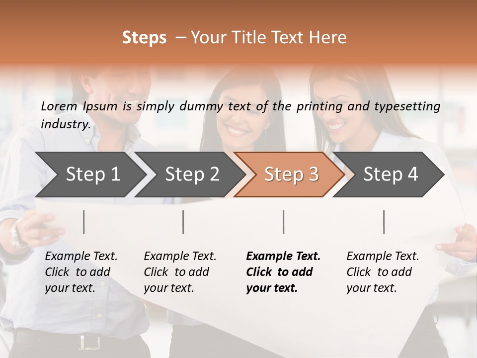 Colleagues Smiling Business PowerPoint Template