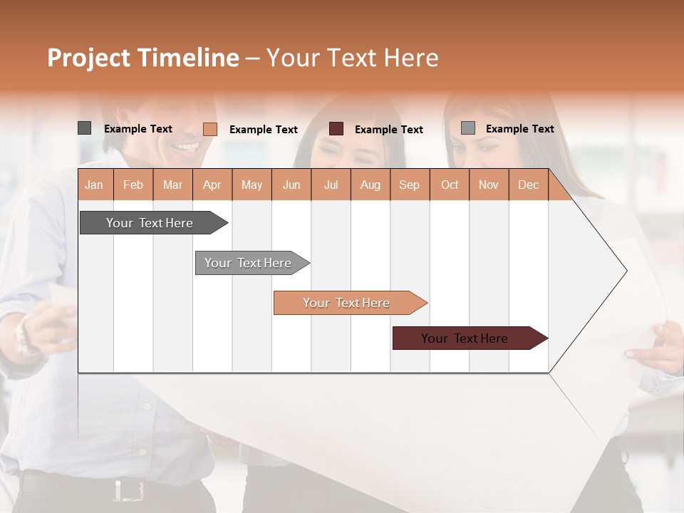 Colleagues Smiling Business PowerPoint Template