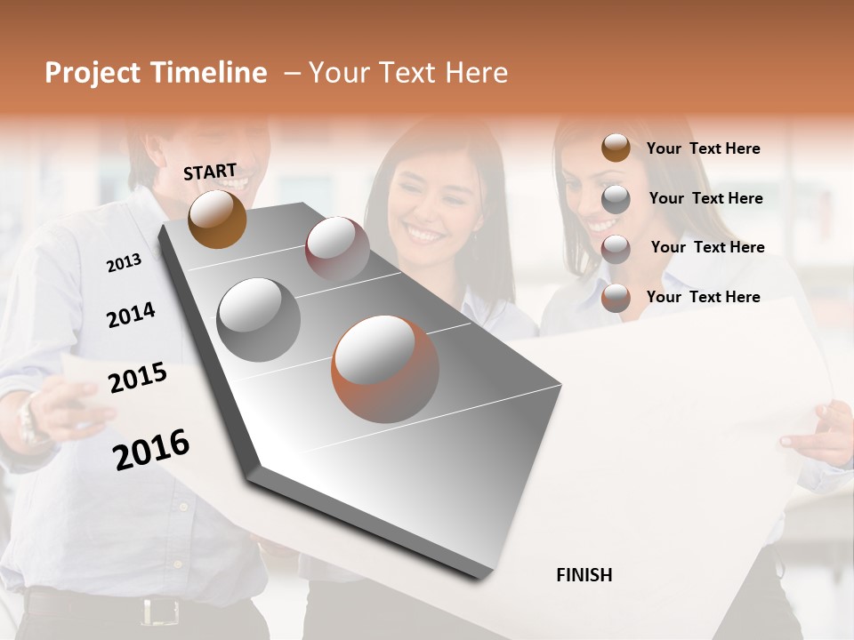 Colleagues Smiling Business PowerPoint Template