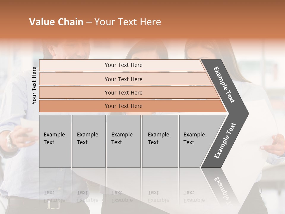 Colleagues Smiling Business PowerPoint Template