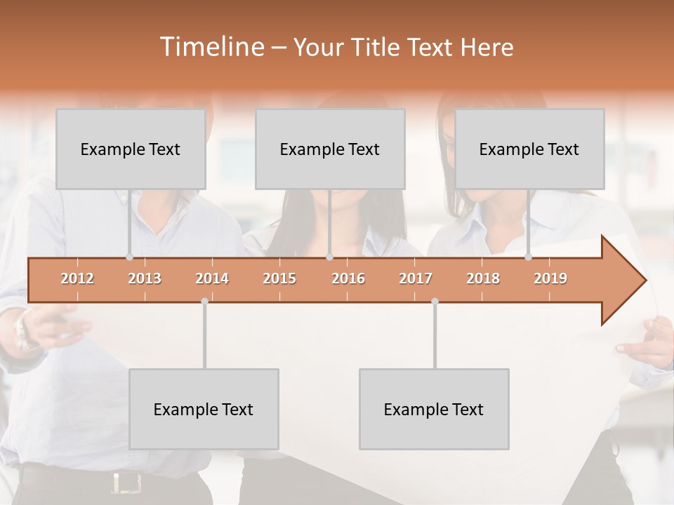 Colleagues Smiling Business PowerPoint Template