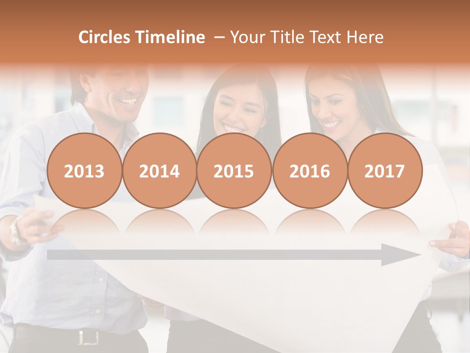 Colleagues Smiling Business PowerPoint Template