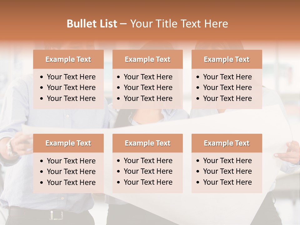 Colleagues Smiling Business PowerPoint Template