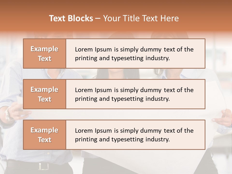 Colleagues Smiling Business PowerPoint Template