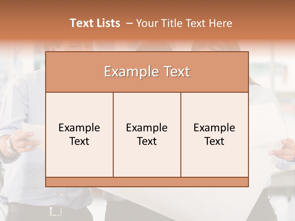 Colleagues Smiling Business PowerPoint Template