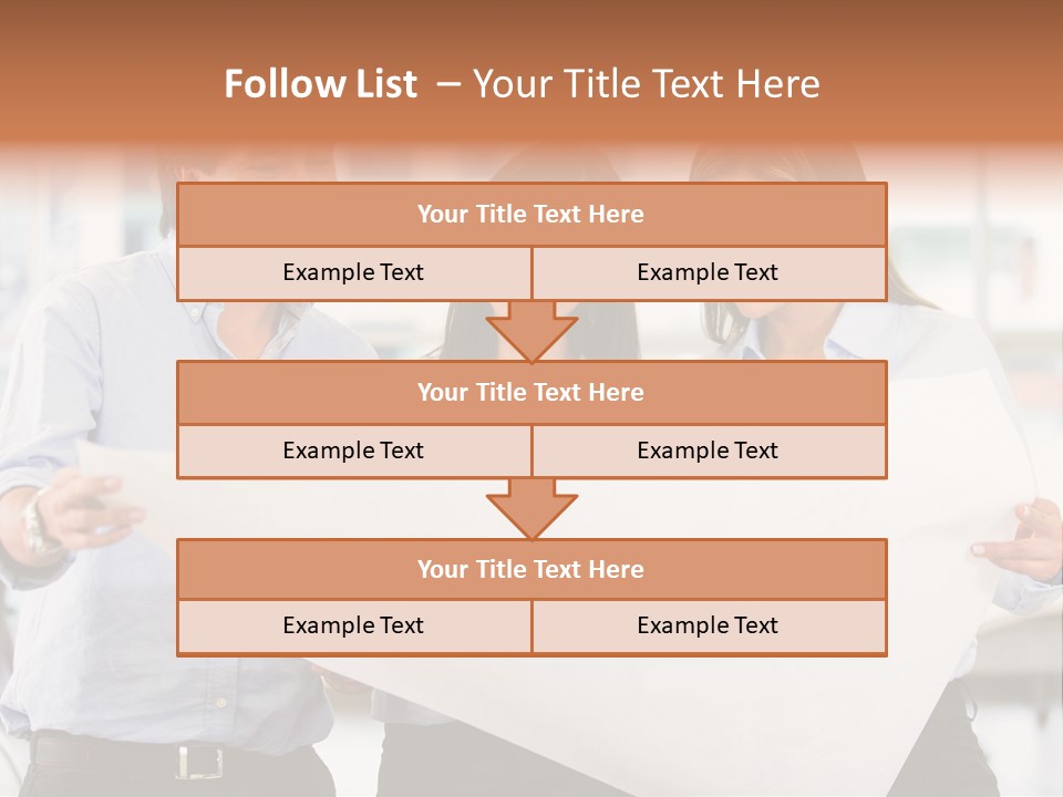 Colleagues Smiling Business PowerPoint Template