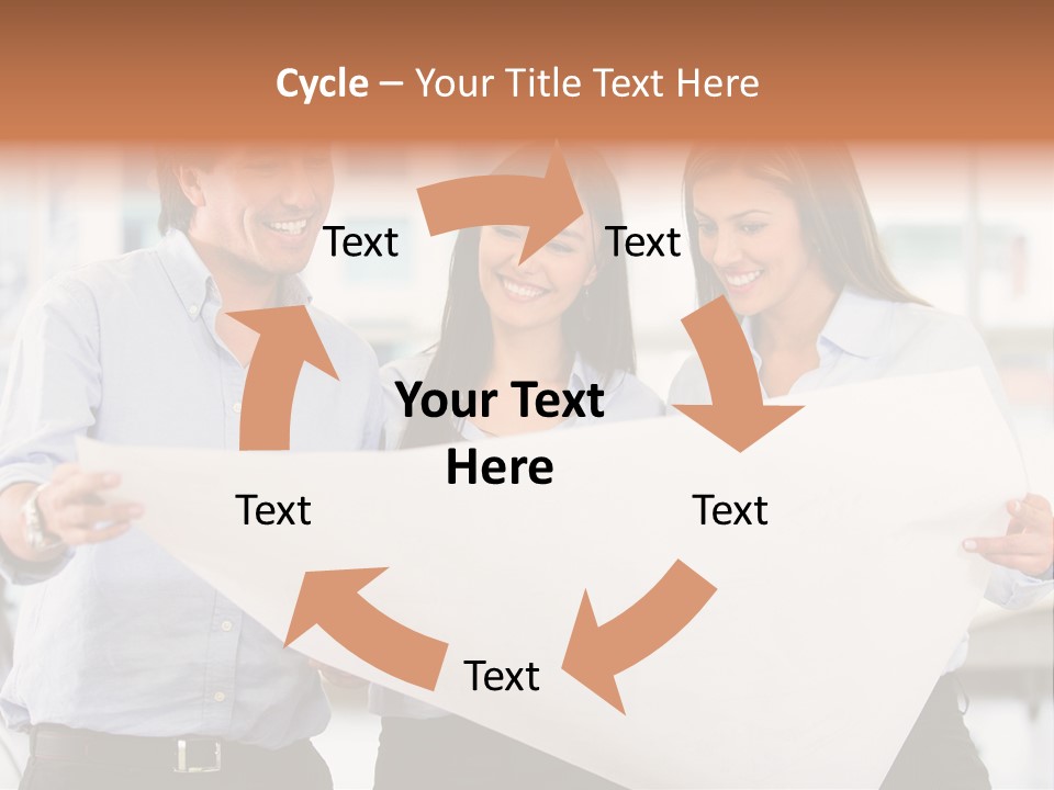 Colleagues Smiling Business PowerPoint Template