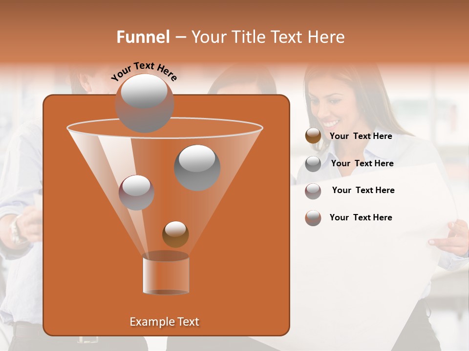 Colleagues Smiling Business PowerPoint Template