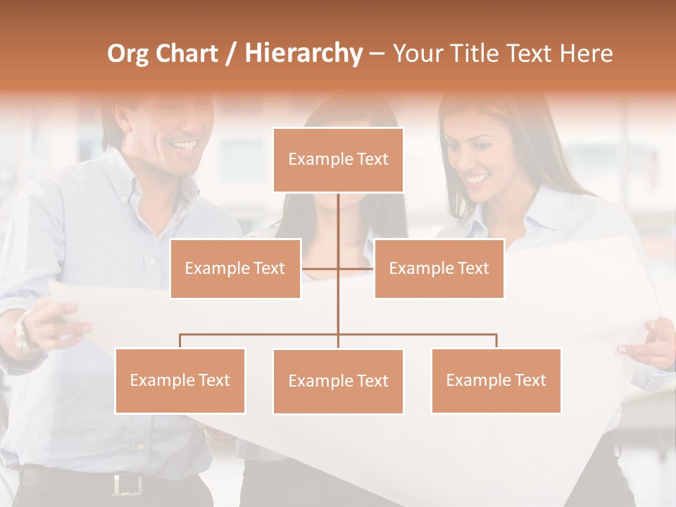 Colleagues Smiling Business PowerPoint Template