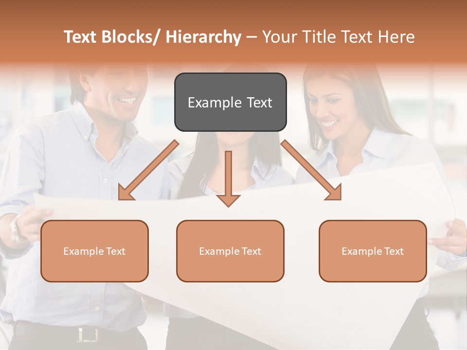 Colleagues Smiling Business PowerPoint Template