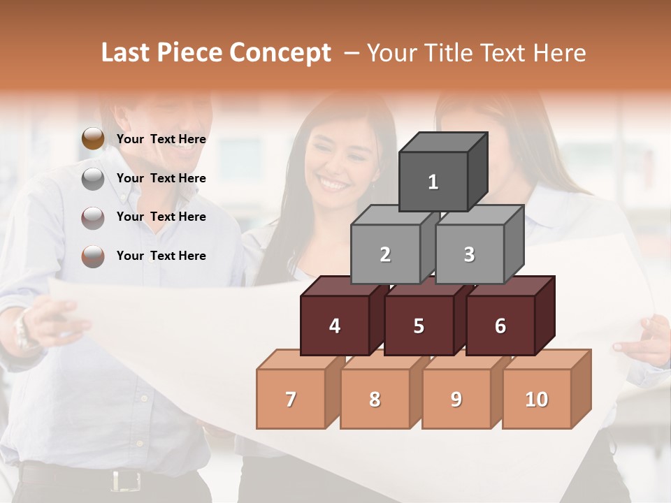 Colleagues Smiling Business PowerPoint Template